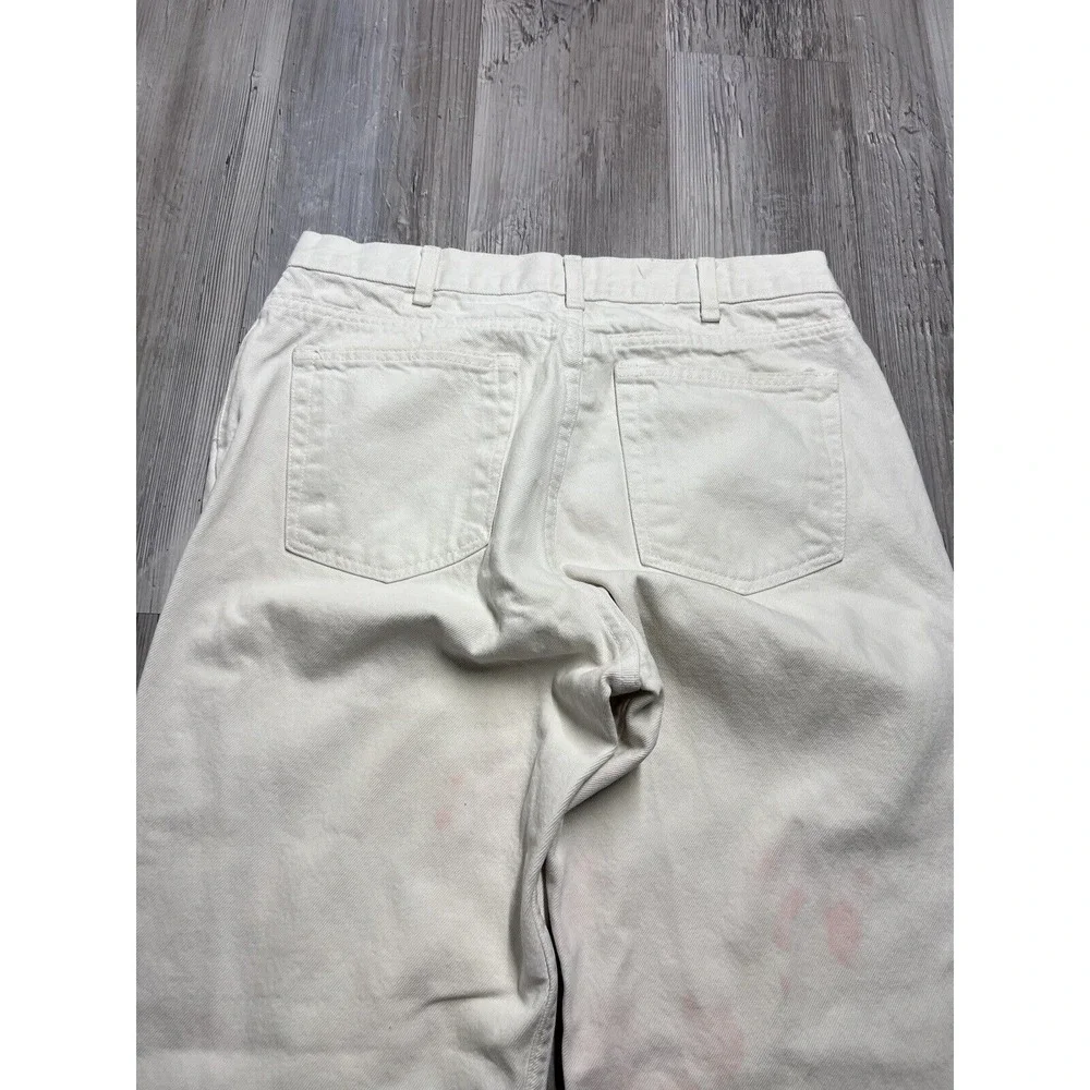 Vintage GAP Womens White Jeans Made In USA 80s 90s Denim Tapered Leg Size 31sx30